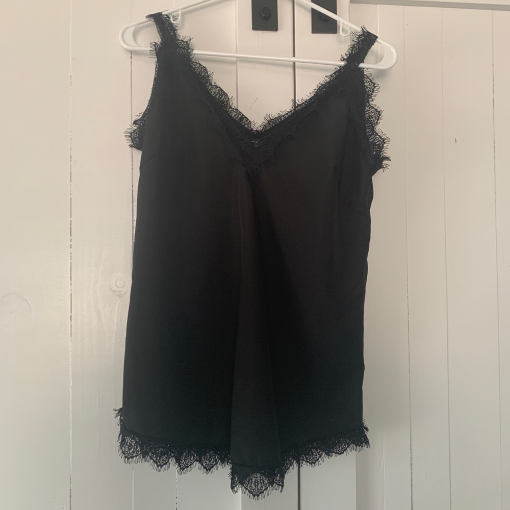 Adorable top with lace trim